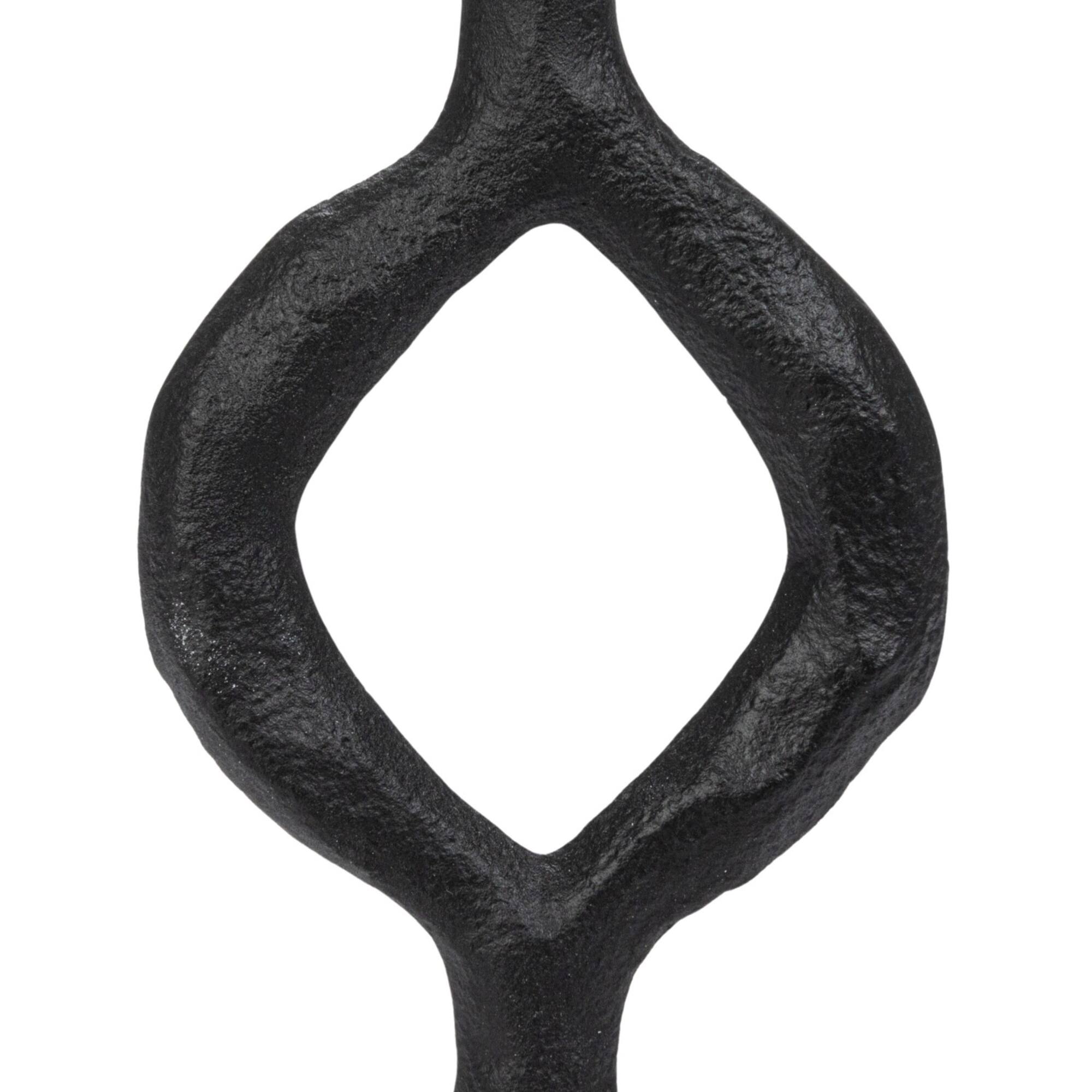 Hello Honey® Black Decorative Cast Metal Taper Candle Holder